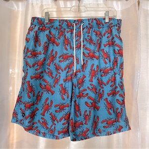 Mens Lobster Print Swim Shorts XL